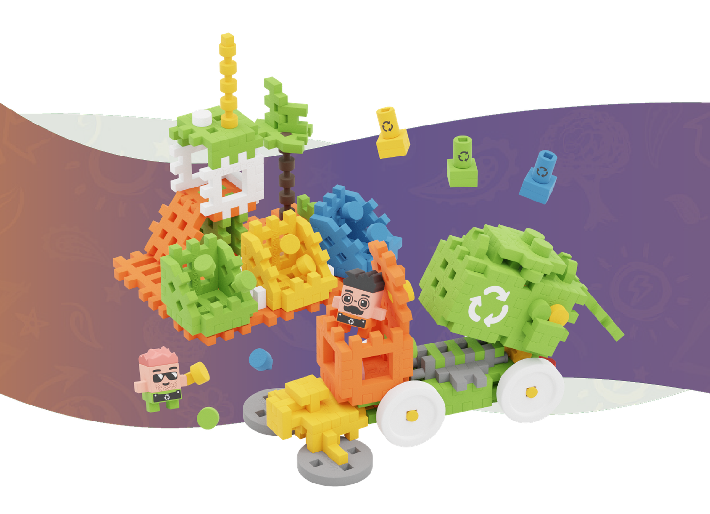 Mini waffle Block Pink Construction Playset per bambini, 70 pezzi puzzle arcobaleno ad incastro, migliora le abilità motorie fini, giocattoli Montessori per ragazzi e ragazze dai 3 anni in su