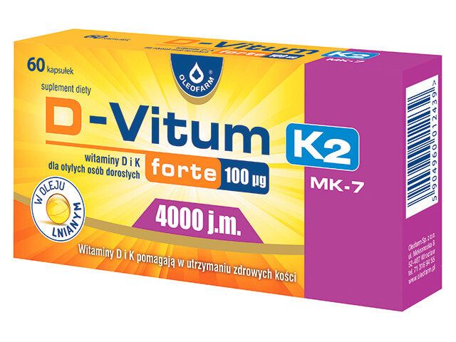 Oleofarm D-Vitum Forte 4000 J.M D3 + 100 Mcg K2 60Kaps