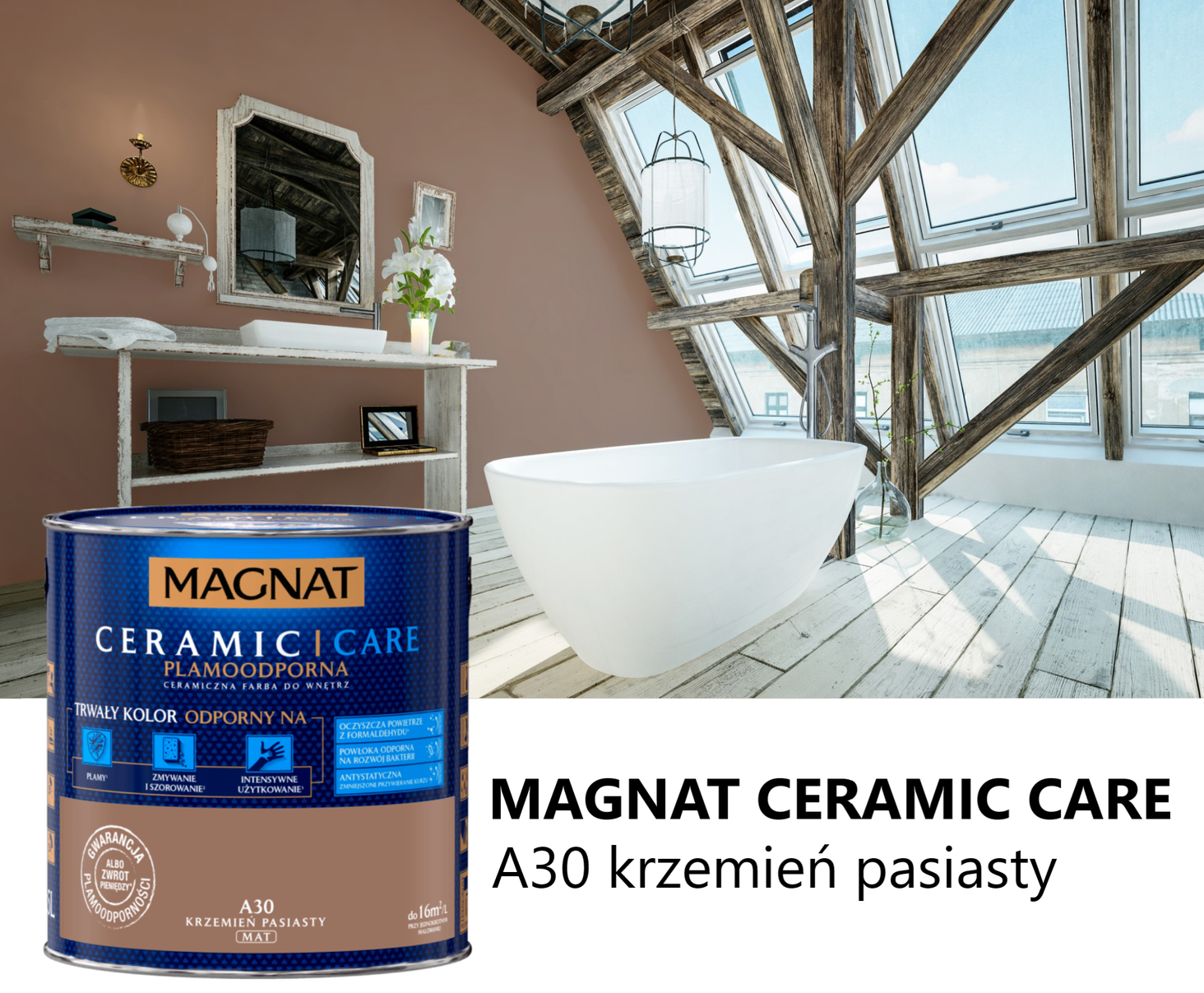 Farba Magnat Ceramic Care A30 Krzemień Pasiasty 2,5L Opinie i ceny na Ceneo.pl