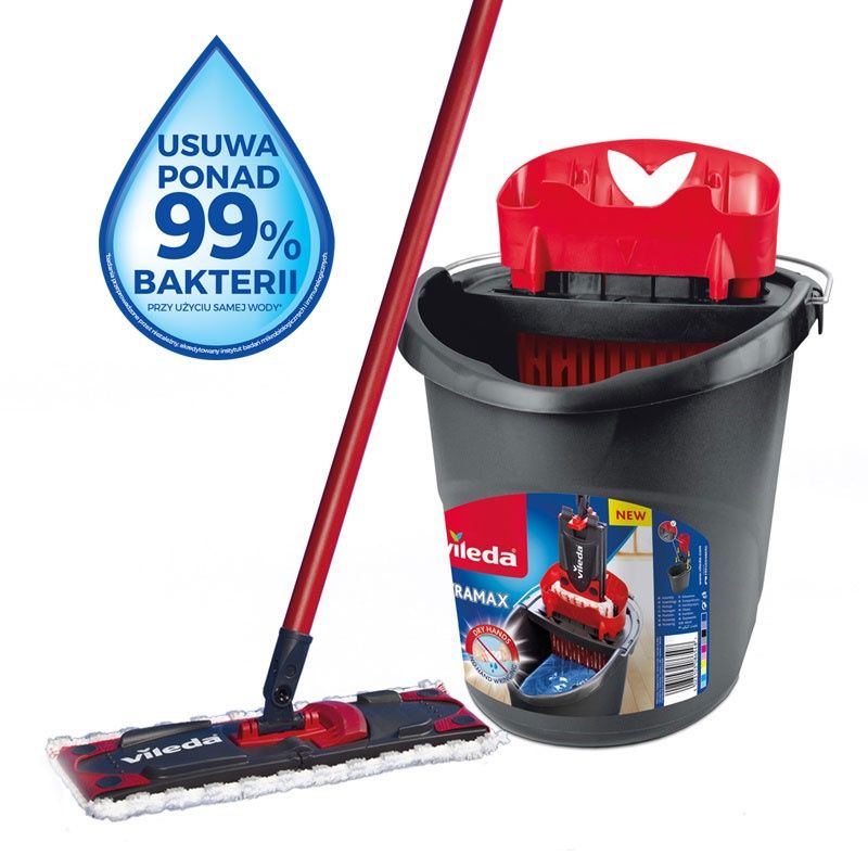Vileda Zestaw Ultramax Box Mop Płaski + Wiadro