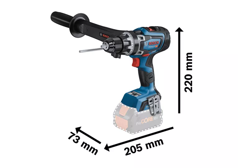 Bosch GSR 18V-150 C Professional wymiary