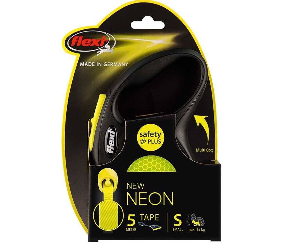 Flexi New Classic S Taśma 5m Neon -3