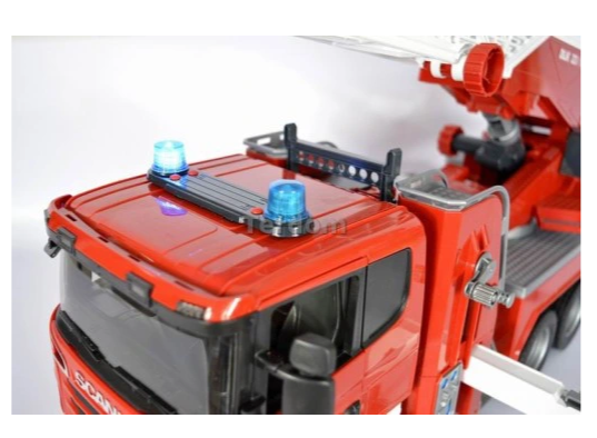 ともちゃんさん専用 Bruder 03590 Scania R straż pożarna z pompą wodną i modułem