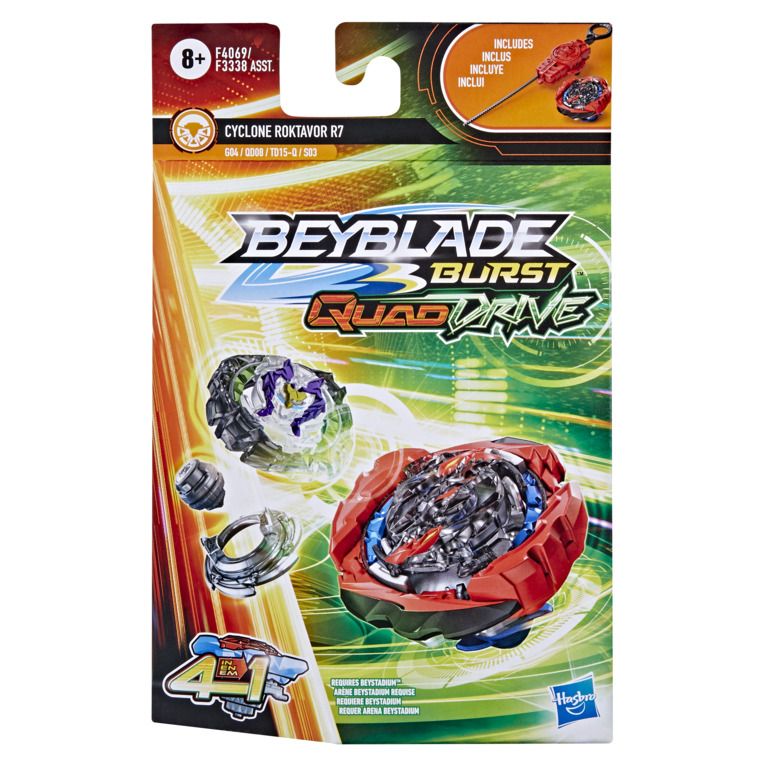 Hasbro Beyblade Burst QuadDrive Cyclone Roktavor R7 Starter Pack