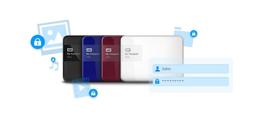 BUFFALO 1TB & WD My Passport 5TB　セット Dysk zewnętrzny WD My Passport Ultra 1,5TB Czarny