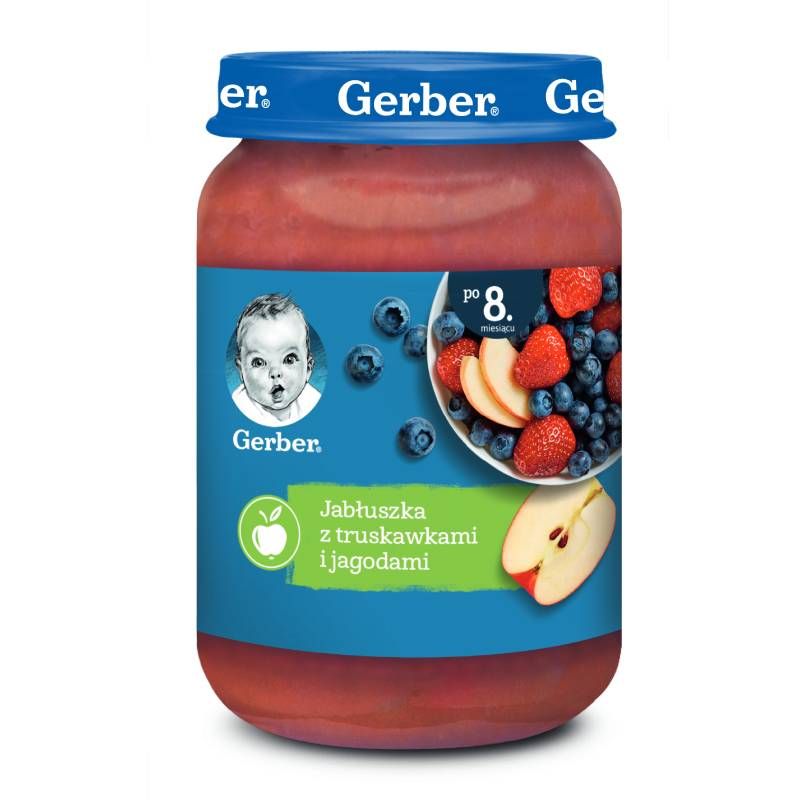 Gerber Jabłuszka z truskawkami i jagodami - 1