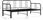 vidaXL Sofa Z Wysuwaną Ramą Łóżka Czarna Metalowa 90X200Cm - zdjęcie 7