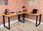 Howhomely Biurko Industrialne 140X60 Cm Blat Mdf Do Biura  - zdjęcie 3