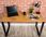 Howhomely Biurko Industrialne 140X60 Cm Blat Mdf Do Biura  - zdjęcie 5