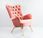 Emra Wood Design Fotel Uszak Chesterfield Pudrowany Róż - zdjęcie 4