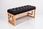 Emra Wood Design Ławka Szafka Pufa Pikowane Siedzisko Ekoskóra Czarny Lpp-52 - zdjęcie 2