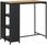 vidaXL Stolik Barowy Z Półką Czarny 120X60X110Cm Polirattan 313478 - zdjęcie 7