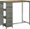 vidaXL Stolik Barowy Z Półką Szary 120X60X110Cm Polirattan 313479 - zdjęcie 8