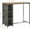 vidaXL Stolik Barowy Z Półką Szary 120X60X110Cm Polirattan 313479 - zdjęcie 6
