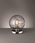 Mlamp Stołowa LAMPA stojąca nocna LAMPKA szklana kula ball chrom przydymiona (R50071054) - zdjęcie 3
