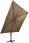 Parasol ogrodowy Parasol Wiszący Z Lampkami Led I Słupkiem Kolor Taupe 300cm - zdjęcie 4