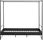 Woood Łóżko Metalowe Czarne Bunk 160X200Cm (377141Z) - zdjęcie 2