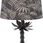 Lampa stołowa z kloszem abażurem stojąca nocna lampka liście czarna złota 49x22 cm - zdjęcie 3