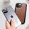 iCarer Leather Oil Wax etui pokryte naturalną skórą do iPhone 12 Pro Max czarny (ALI1206-BK) - zdjęcie 5