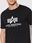 Alpha Industries T-Shirt Basic Reflective Print 100501RP Czarny Regular Fit - zdjęcie 3