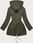 PARKA DAMSKA 2W1 KHAKI/LIMONKA (W702BIG) - zdjęcie 4