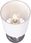 Lampa stołowa z kloszem abażurem lampka nocna biała ze szklaną podstawą 25x12 cm - zdjęcie 4