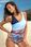 Kostium kąpielowy Model Daniella Blu Scuro M-555 Atrament/Sky Blue - zdjęcie 2