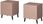 High Glossy Furniture Komplet Szafek Nocnych Ikon 44cm 1 Szuflada Różowy Mat - zdjęcie 2