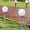 2 x Kula solarne ogrodowa biała zimna 10cm - zdjęcie 4