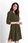 Elegancka koszulowa sukienka Octavia - khaki - zdjęcie 2