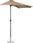 Parasol ogrodowy Półparasol Przyścienny Balkonowy Tarasowy Półokrągły 270x135cm Kremowy - zdjęcie 5