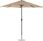 Parasol ogrodowy Półparasol Przyścienny Balkonowy Tarasowy Półokrągły 270x135cm Kremowy - zdjęcie 4