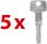 Abus Wkładka Bębenkowa Z Zębatką 35/35 Klasa C Nikiel Perłowy D10NP3535ZB - zdjęcie 2