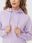 4F Bluza H4Z22-BLD027 Fioletowy Cropped Fit - zdjęcie 3