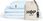 Komplet Pościeli 220x200 +2x50x60 z bawełny Pastelowy Błękit Hop Design - zdjęcie 1