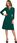 Rozkloszowana sukienka midi z wiązaniem na dekolcie (Czarny, S) - zdjęcie 2