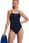 Speedo Strój Pływacki Jednoczęściowy Damski Eco Endurance+ Medalist Thinstrap Niebieski - zdjęcie 2