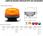 LAMPA BŁYSKOWA 36X LED 12V 24V 19W MAGNES 1-BŁYSK ALR0063 - zdjęcie 4