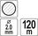 FLO Żyłka tnąca okrągła 2mm / 120m 89441 - zdjęcie 2