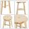 Kadax Taboret Stołek Kuchenny Drewniany Krzesło 46 Cm 12822832698 - zdjęcie 2
