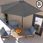 Parasol ogrodowy Kingsleeve Parasol Półokrągły 2,7M Balkon Taras - zdjęcie 10