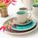 Villa Italia Filiżanka Z Kamionki Szaro-Niebieska 240ml Ze Spodkiem Opal Blue (TZ513) - zdjęcie 6
