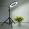 Lampa pierścieniowa LED Alogy Selfie do makijażu z statywem 220cm 80W z uchwytem na telefon Czarna - zdjęcie 5