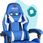 Fotel dla gracza Hell's Chair HC-1007Kids Niebieski - zdjęcie 3