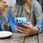 Partner Tele Leather Mag Cover Do Iphone 13 Pro Max Blue Splash - zdjęcie 5