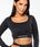 Damski longsleeve treningowy Yasmine Seamless Longsleeves - czarny - zdjęcie 2