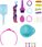 Barbie Głowa do stylizacji Neonowa tęcza Brązowe włosy + akcesoria Color Reveal HMD80 - zdjęcie 5