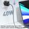 Ładowarka do telefonu USAMS ŁAD. SIEC. 2XUSB-C T54 40W (ONLY HEAD) PD FAST CHARGING CZARNY/BLACK CC172TC01 (US-CC172) - zdjęcie 3