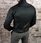 Klasyczna koszula slim fit czarna ESP0 - zdjęcie 6