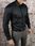 Klasyczna koszula slim fit czarna ESP0 - zdjęcie 3